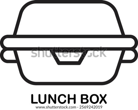 Lunch box outline icon. design in trendy style. Vector