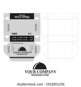 Lunch Box Package and die lines design 