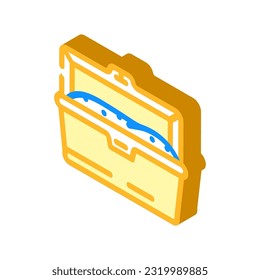 lunch box plastic container isometric icon vector. lunch box plastic container sign. isolated symbol illustration