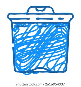 lunch box plastic healthy doodle icon sketch vector. lunch box plastic healthy sign. isolated symbol illustration