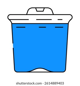lunch box plastic healthy line icon vector. lunch box plastic healthy sign. isolated symbol illustration