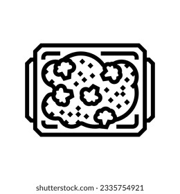 lunch box plastic meal line icon vector. lunch box plastic meal sign. isolated contour symbol black illustration