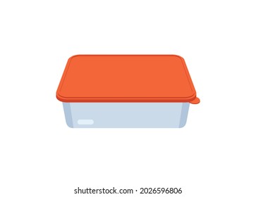 Mittagsschachtel. Einfache flache Illustration.
