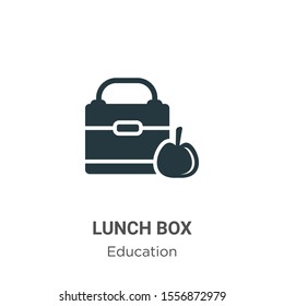 Lunch Box Vector Icon On White Stock Vector (Royalty Free) 1556872979 ...