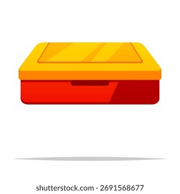 Ilustração isolada do vetor da caixa de almoço