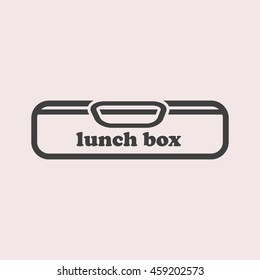 Lunch box web icon. Isolated illustration
