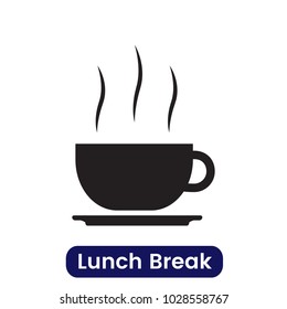 Lunch break icon. Simple vector illustration.