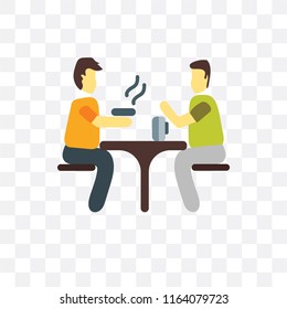 Lunch break vector icon isolated on transparent background, Lunch break logo concept