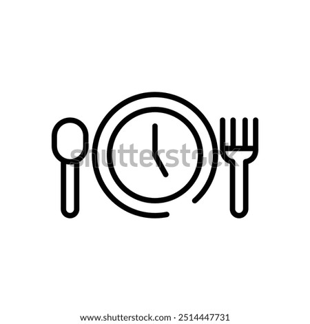 Lunch breaks icon vector stock illustration