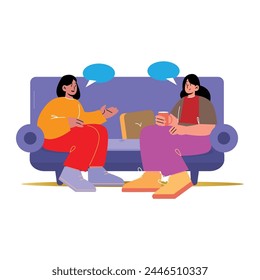 Lunch, Coffee Break with Colleagues in Company, Coworking Office Flat Vector Concept. Multinational Employees, Workers Gathering Together for Informal Conversation on Kitchen, Lounge Room Illustration