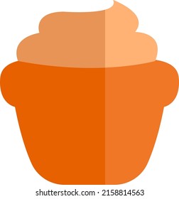 Lunch Cupcake , Illustration, Vektorgrafik auf weißem Hintergrund.