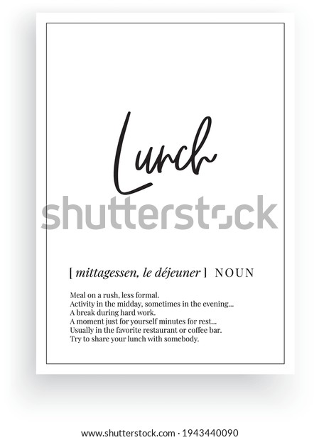 lunch-definition-vector-minimalist-poster-design-stock-vector-royalty-free-1943440090