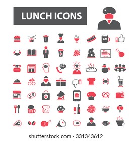 lunch, dinner, breakfast icons