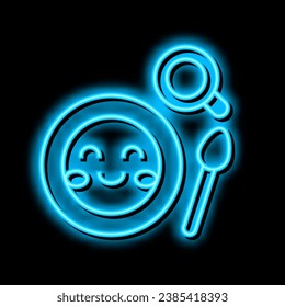 lunch dish kindergarten neon light sign vector. lunch dish kindergarten illustration