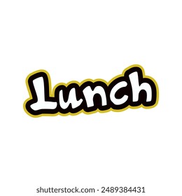 lunch food t shirt fashion sticker vector illustration template design