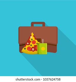 Lunch icon. Flat illustration of lunch vector icon for web