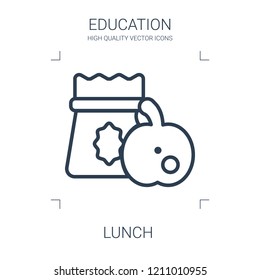 lunch icon. high quality line lunch icon on white background. from education collection flat trendy vector lunch symbol. use for web and mobile