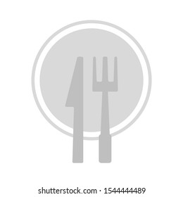 lunch icon - knife and fork icon, cutlery isolated, vector restaurant menu