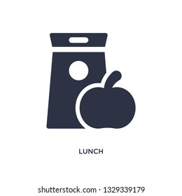 lunch icon. Simple element illustration from education 2 concept. lunch editable symbol design on white background. Can be use for web and mobile.
