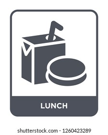lunch icon vector on white background., lunch simple element illustration