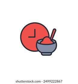 lunch icon. vector.Editable stroke.linear style sign for use web design,logo.Symbol illustration.