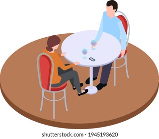 Lunch illustration for a website or mobile app.