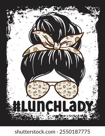 Lunch Lady T-Shirt Design – Celebrate Cafeteria Heroes with Fun Lunch Lady Artwork – Perfect for Lunch Lady Pride and School Staff Gifts