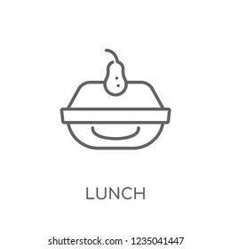 Lunch linear icon. Modern outline Lunch logo concept on white background from E-learning and education collection. Suitable for use on web apps, mobile apps and print media.