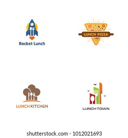 Lunch Logo Design Vector