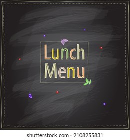 Plantilla vectorial de pizarra de menú de almuerzo