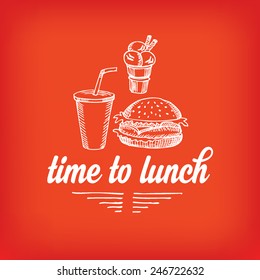 Lunch menu, restaurant design.