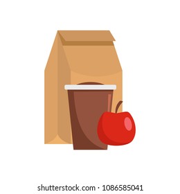 Lunch package icon. Flat illustration of lunch package vector icon for web