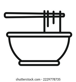 Lunch pasta icon outline vector. Healthy food. Snack dining