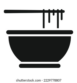 Lunch pasta icon simple vector. Healthy food. Snack dining