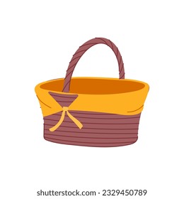 lunch picnic basket cartoon. healthy meal, bottle dinner, leisure park lunch picnic basket sign. isolated symbol vector illustration