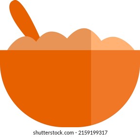 Lunch salad , illustration, vector on a white background.