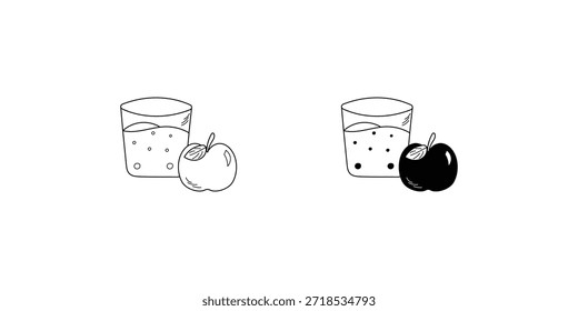 Ícone do conjunto de almoço com ilustração de estoque de vetor de fundo branco
