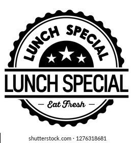 Lunch Special Label On White Background