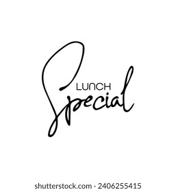 lunch special sign on white background