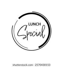 lunch special sign on white background
