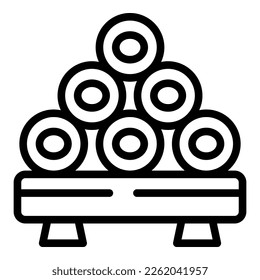 Lunch spring roll icon outline vector. Food cuisine. Meal cheese