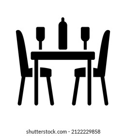 Diseño de iconos negros en la mesa de almuerzo