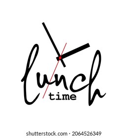 Lunch time with creatif font design.