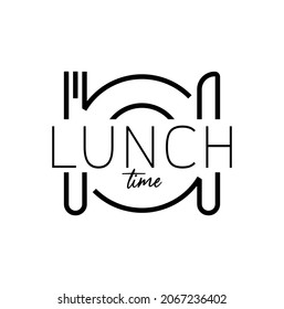 Lunch time with creatif font design.
