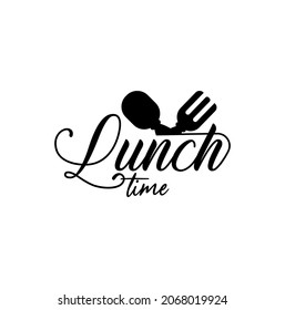 Hora de almuerzo con diseño de fuentes creatif.