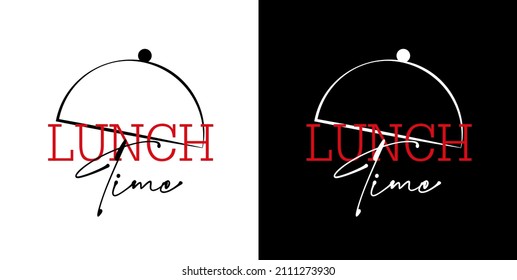 Lunch time with creatif font design.