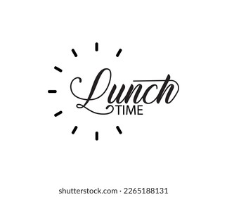 Hora de almuerzo con diseño de fuentes creatif.