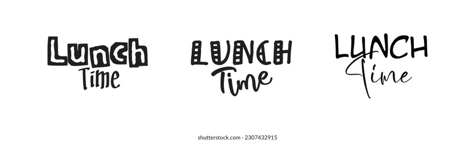 Lunch time with creatif font design.