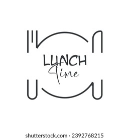 Lunch time with creatif font design.