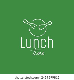 Lunch time with creatif font design.